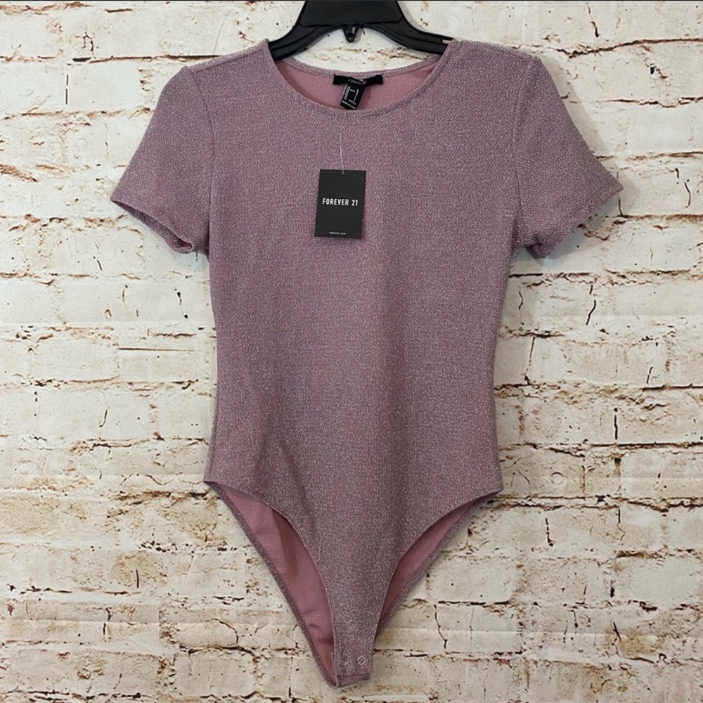 2 for $10‼️ Pink Glitter Bodysuit